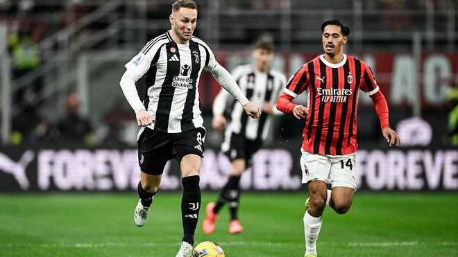 意甲:AC米兰0-0尤文图斯互交白卷 两队全场总计3射正