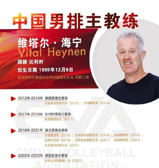 比利时教练海宁担任中国男排新任主帅[2024年中国最新集训名单]