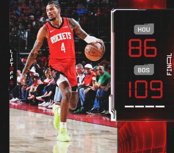 NBA消息：凯尔特人109-86战胜火箭 塔图姆20+6+5 杰伦-格林27分