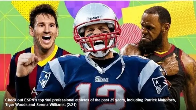 ESPN评选21世纪前100运动员：菲尔普斯居首，梅西詹姆斯分列三四位 C罗第13